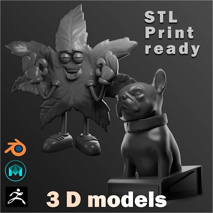 3d sculpture, sculpt 3d character 3d model for printing in zbrush and blender