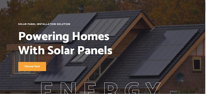Design highly converting solar landing page solar website for leads