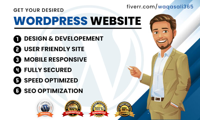develop professional modern responsive wordpress website