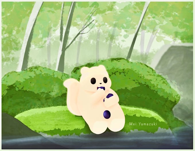 draw a digital painting character