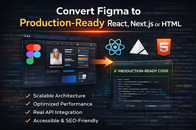develop your figma design into scalable react or nextjs app
