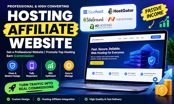build a profitable hosting affiliate site for passive income