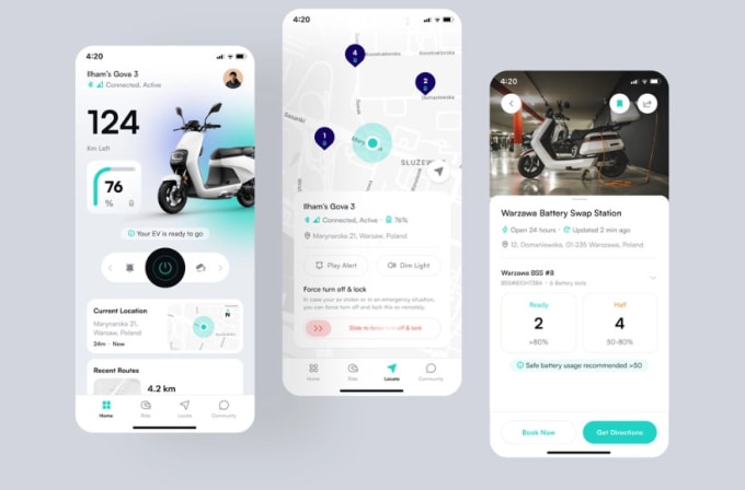 Develop e scooter sharing app e bike taxi app like lime rapido uber moto