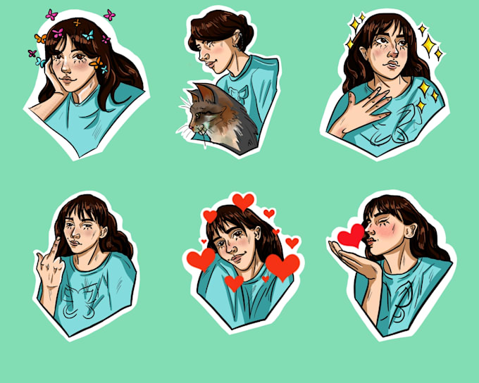 Draw for you unique stickers for telegrams by W_diva_w Fiverr