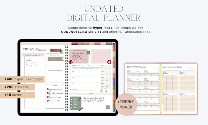 Design high quality digital planner for your etsy shop by Fullucas1 ...