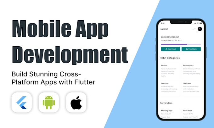 develop top rated mobile apps with flutter for android and ios