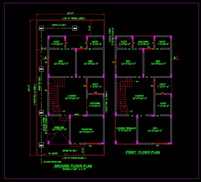Draw 2d floor plan and house plan in autocad by Ahsanmirza15 | Fiverr