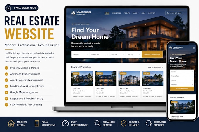build your real estate website, hotel booking, hotel website, and rental website
