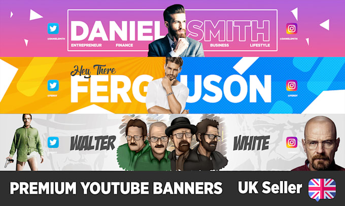 design a custom youtube channel banner