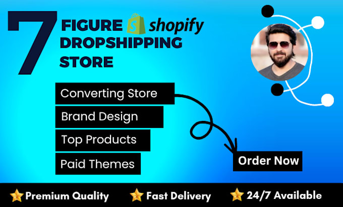 build branded 7 figure shopify dropshipping store or shopify website