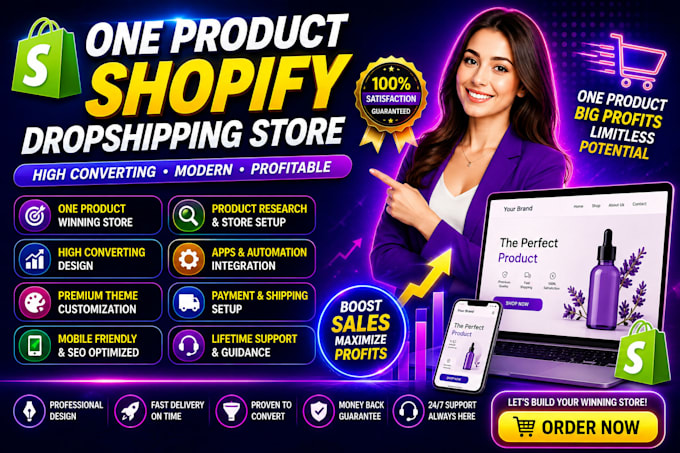 build a high converting one product shopify dropshipping store