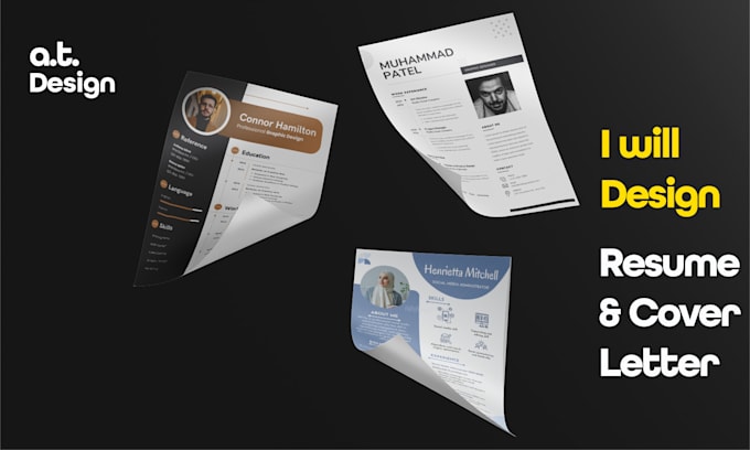 design a professional eye catching resume and cover letter