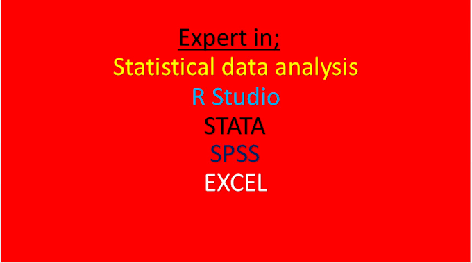 Do statistical data analysis, spss,excel, stata and r studio by ...