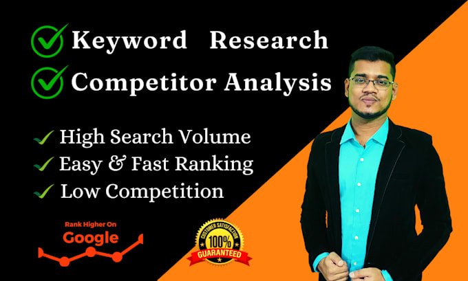 do SEO keyword research and competitor analysis for google top ranking