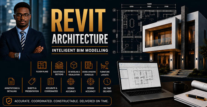 create revit floor plans , sections, elevations and details