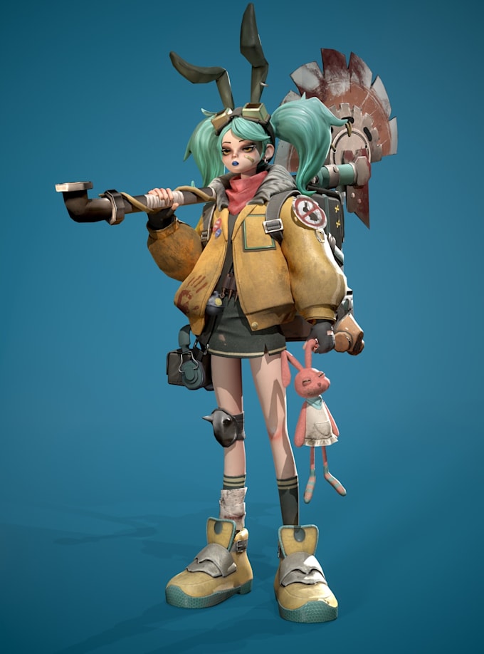 do a stylized 3d character for games and animation
