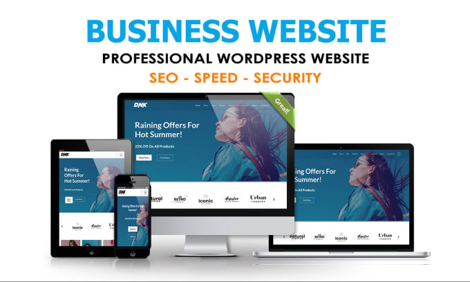make a fast loading wordpress business website under 2 hours