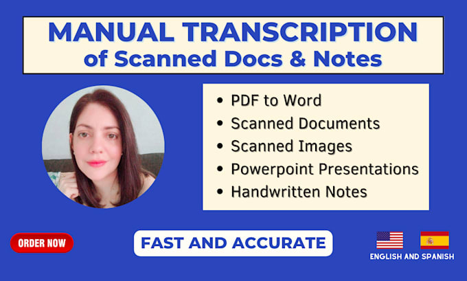 accurately transcribe PDF, handwritten notes or images manually