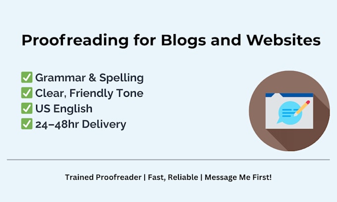 proofread your blog or website for grammar and clarity
