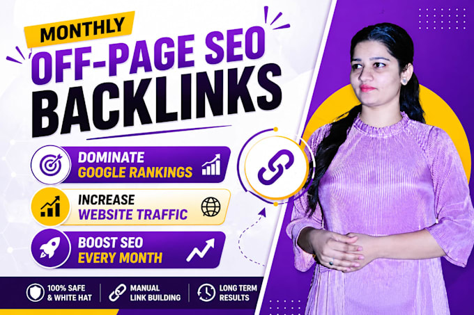 provide powerful off page SEO backlinks to rank your website higher