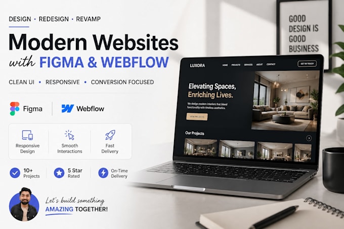 design redesign revamp a website with figma or webflow