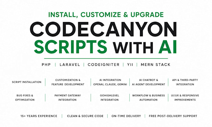 install customize codecanyon PHP laravel script professionally