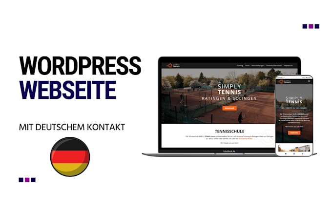 do a website with wordpress german deutsch