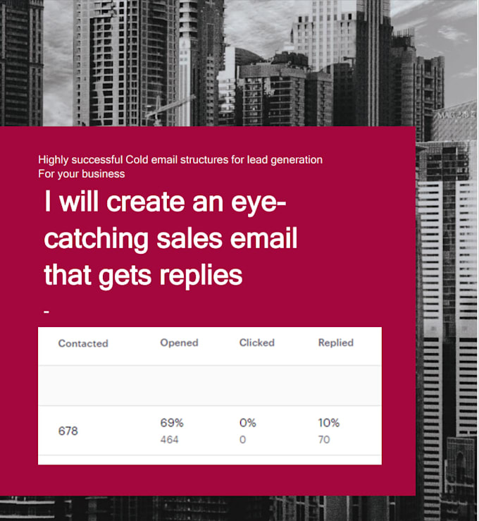 create a highly successful cold email structure for you