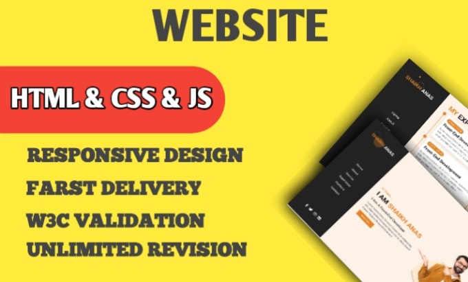create website html css js