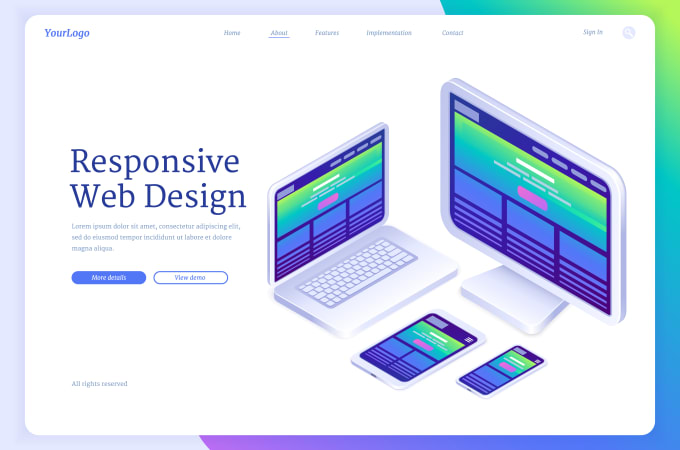 Create responsive website using html, css, javascript as well react js ...