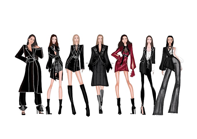 draw fashion illustration and sketches
