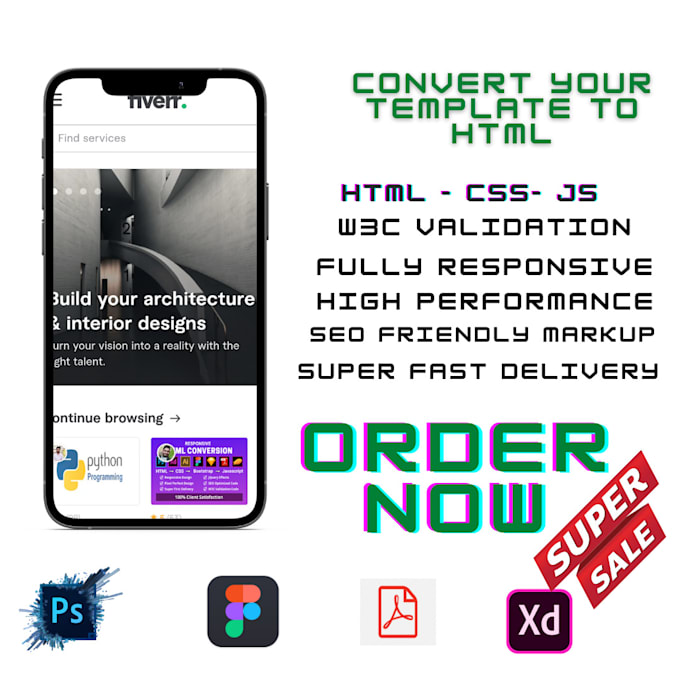 Convert your template to html css js by Le_lou | Fiverr