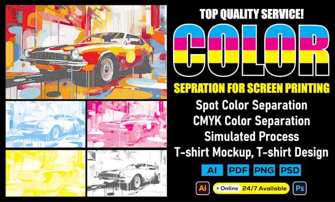 do color separation and vectorization for screen printing