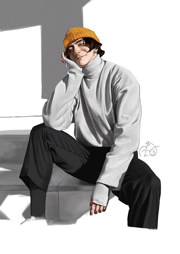 do realistic digital portrait painting