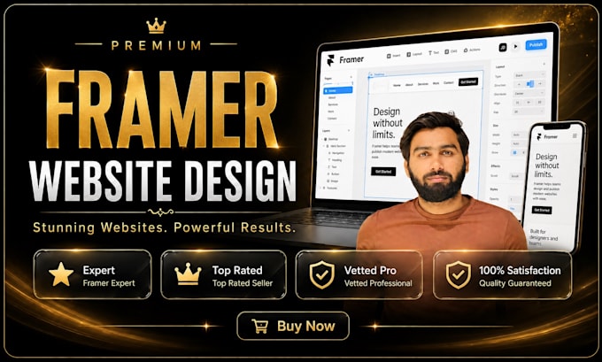 build a professional framer website design or framer landing page