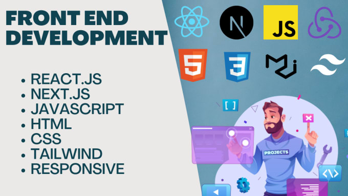 Do front end web development in react js next js javascript by ...