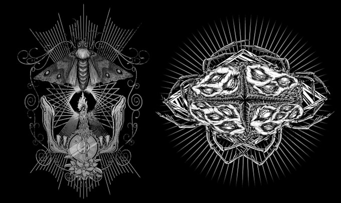 Do black and white dark art illustration for your tattoo by ...