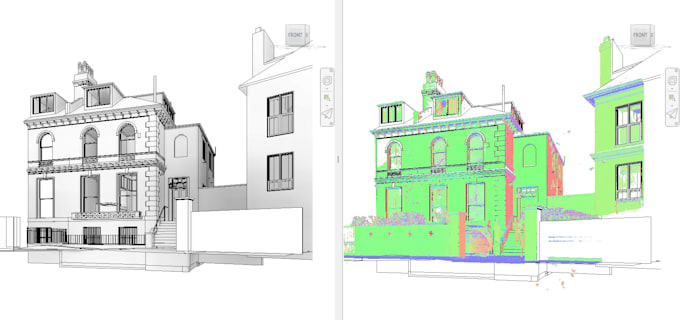 make revit 3d model and drawings from point cloud scan