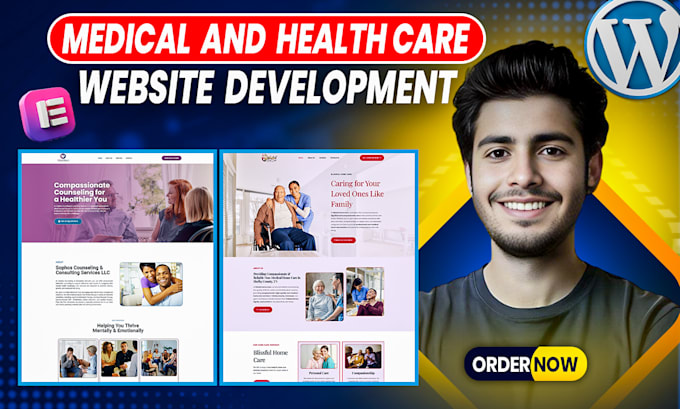 design premium medical, healthcare, clinic, assisted living, home care website