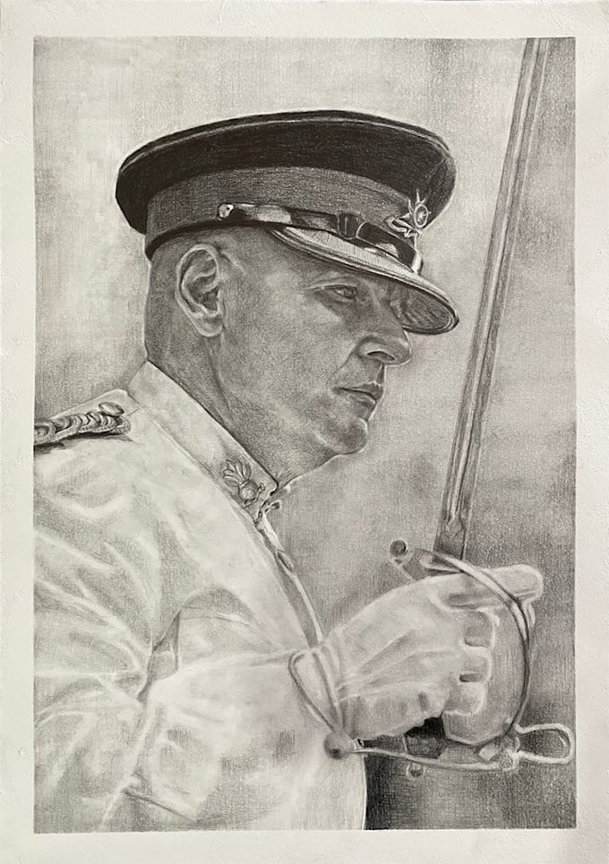 draw a portrait in graphite or charcoal for you