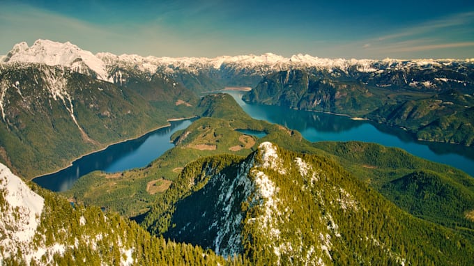 Provide drone footage of mountain landscapes by Jmkstudiopro Fiverr