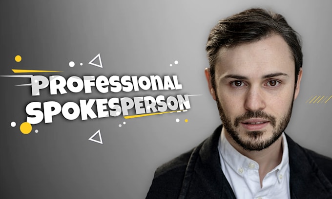 be your male video spokesperson presenter