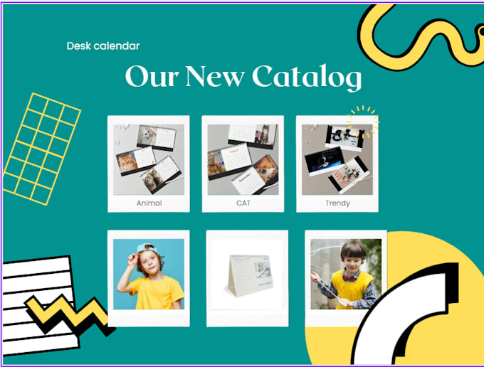 Design your own new year wall calendar or desk calendar by