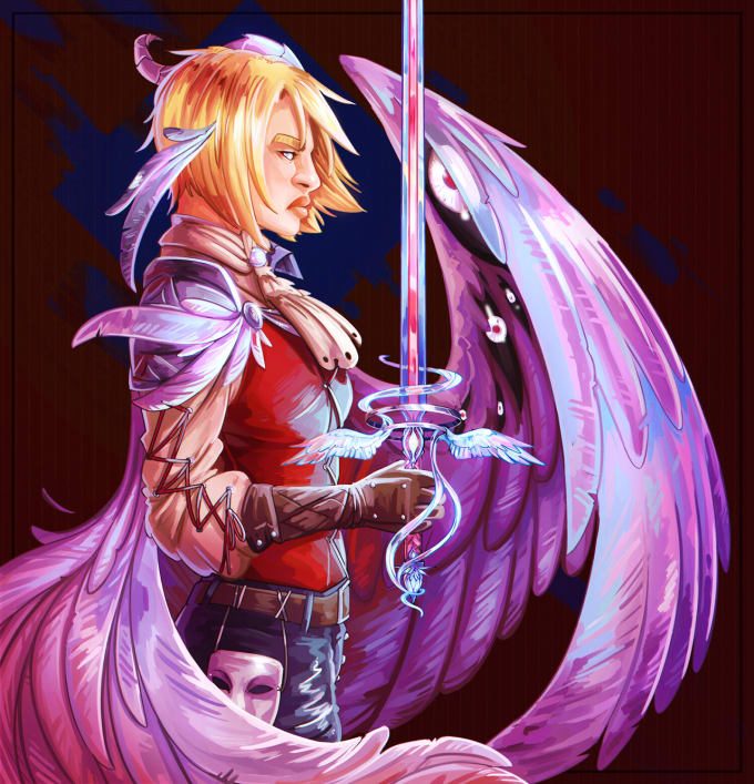 Create a dnd character illustration by Miandevermaak Fiverr