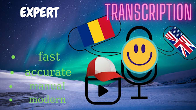 transcribe your text from an audio or video file in english or romanian
