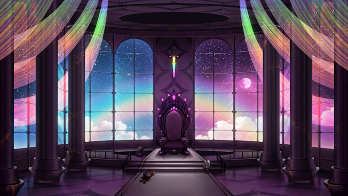 create an animated loop background in anime style