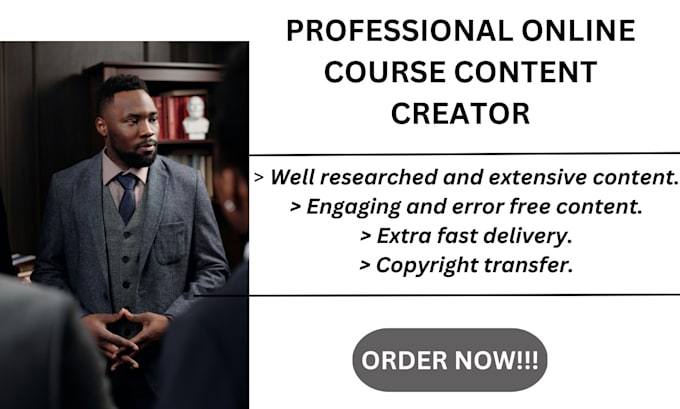 be your online course creator and cirricular developer