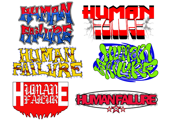 design logo font hardcore band, typeface manual drawing for your band or brand