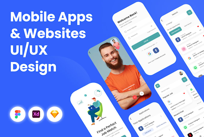 Design mobile app ui ux on figma, sketch, adobe xd by Khushalirathod5 ...