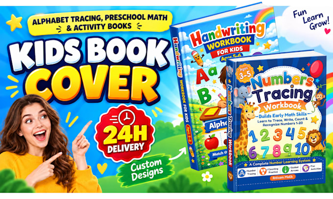 do handwriting worksheet activity book cover for amazon kdp